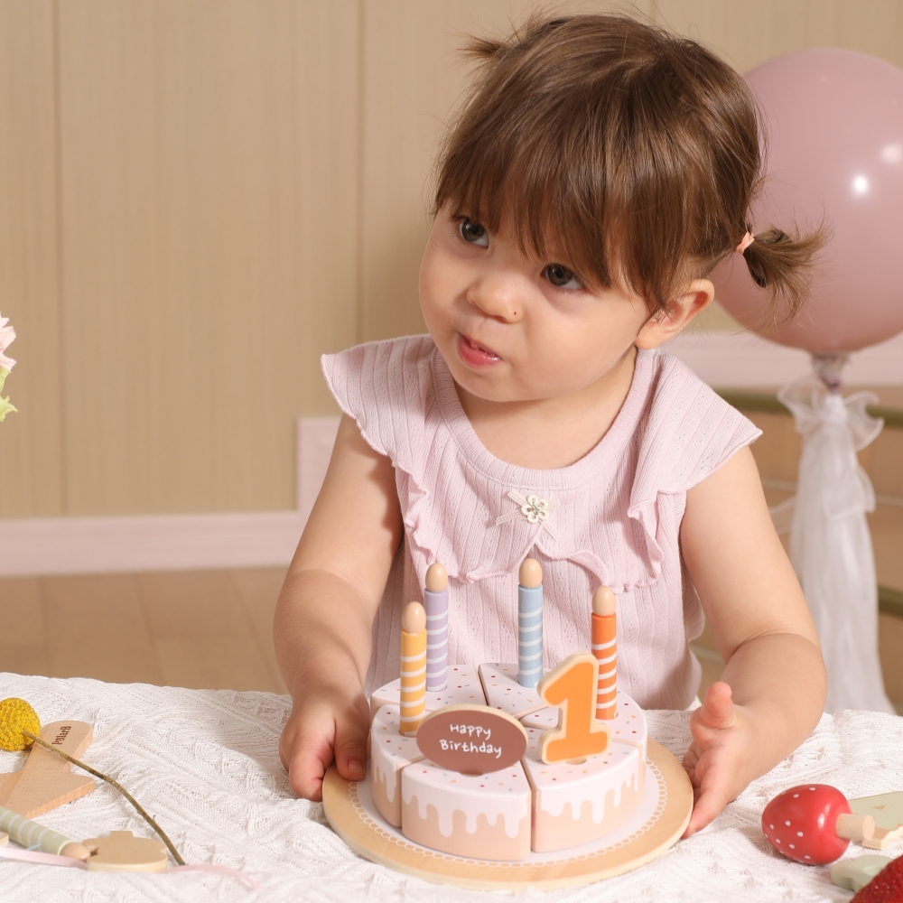 Medinis pjaustymo gimtadienio tortas VIGA-Žaislai, Profesijos, buities žaislai, Mediniai, Mažiesiems kulinarams-e-vaikas