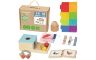 Edukacinė sensorinė dėžutė 6in1 WOOPIE GREEN Box XXL Montessori 7-8 mėn. 26el. FSC-Dovanoms, Žaislai, Kūdikiams, Žaislai mažylia