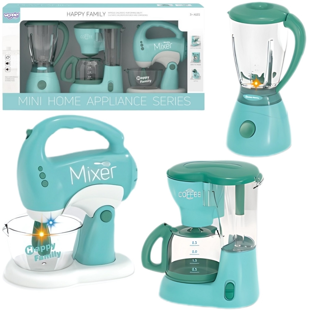 Vaikų buitinės technikos rinkinys WOOPIE 3-in-1: maišytuvas, trintuvas, virtuvės robotas-Žaislai, Profesijos, buities žaislai, M