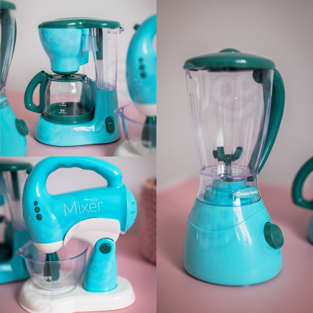 Vaikų buitinės technikos rinkinys WOOPIE 3-in-1: maišytuvas, trintuvas, virtuvės robotas-Žaislai, Profesijos, buities žaislai, M
