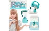 Buitinės technikos rinkinys WOOPIE 3-in-1: kavos virimo aparatas, maišytuvas, plaktuvas, garso ir šviesos efektai-Žaislai, Profe