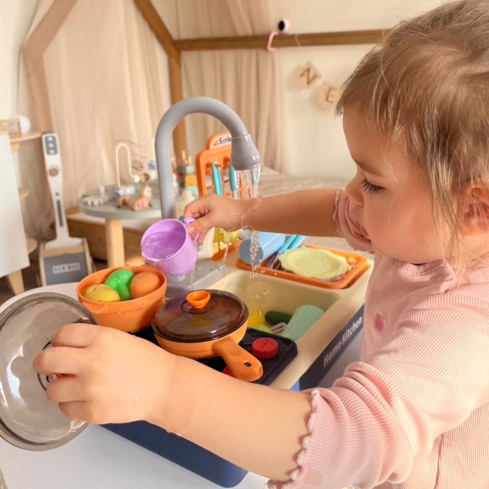 Virtuvės kriauklė vaikams WOOPIE 2-in-1