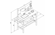 AXI Large Wooden Water and Sand Play Kitchen