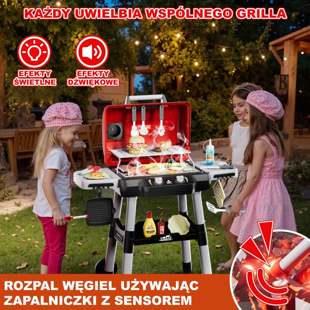 Interaktyvaus grilio WOOPIE LED rinkinys Barbecue Garden Kitchen XL, 31 el.