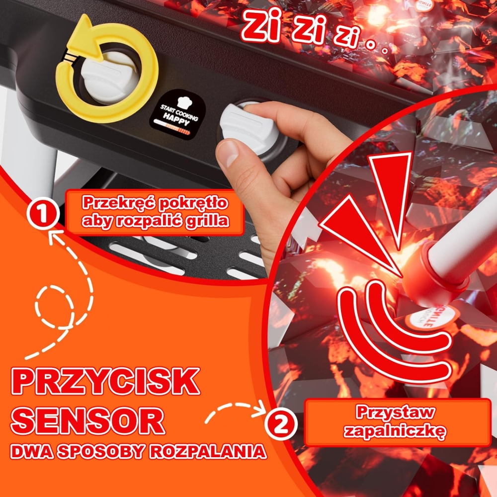WOOPIE Grill Barbecue Garden Kitchen Interactive LED Set XL 31 pcs.