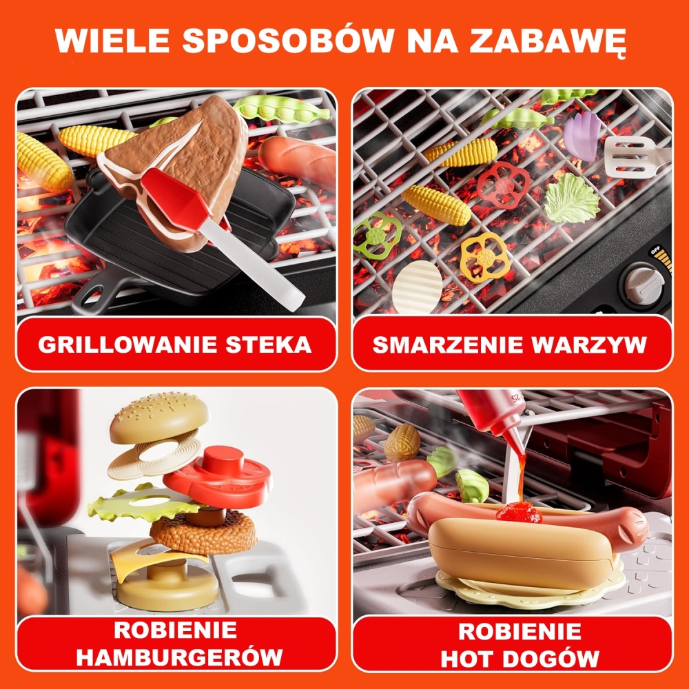 WOOPIE Grill Barbecue Garden Kitchen Interactive LED Set XL 31 pcs.