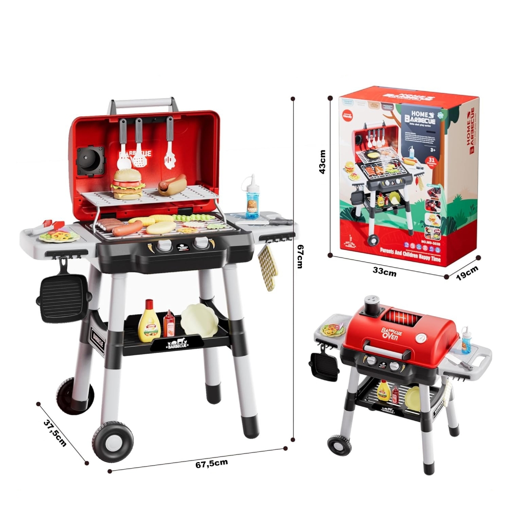 WOOPIE Grill Barbecue Garden Kitchen Interactive LED Set XL 31 pcs.