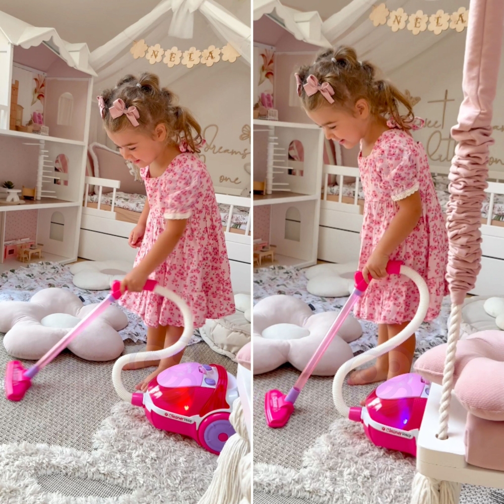 Dulkių siurblys su siurbimo funkcija WOOPIE, rožinis-Žaislai, Profesijos, buities žaislai, Buities žaislai-e-vaikas
