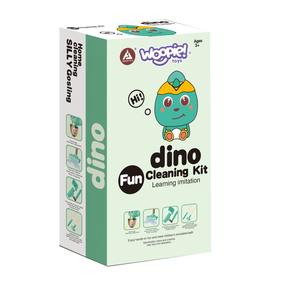 WOOPIE interaktyvus Dino dulkių siurblys 3in1 Siurbimo funkcija Šviesos garsas