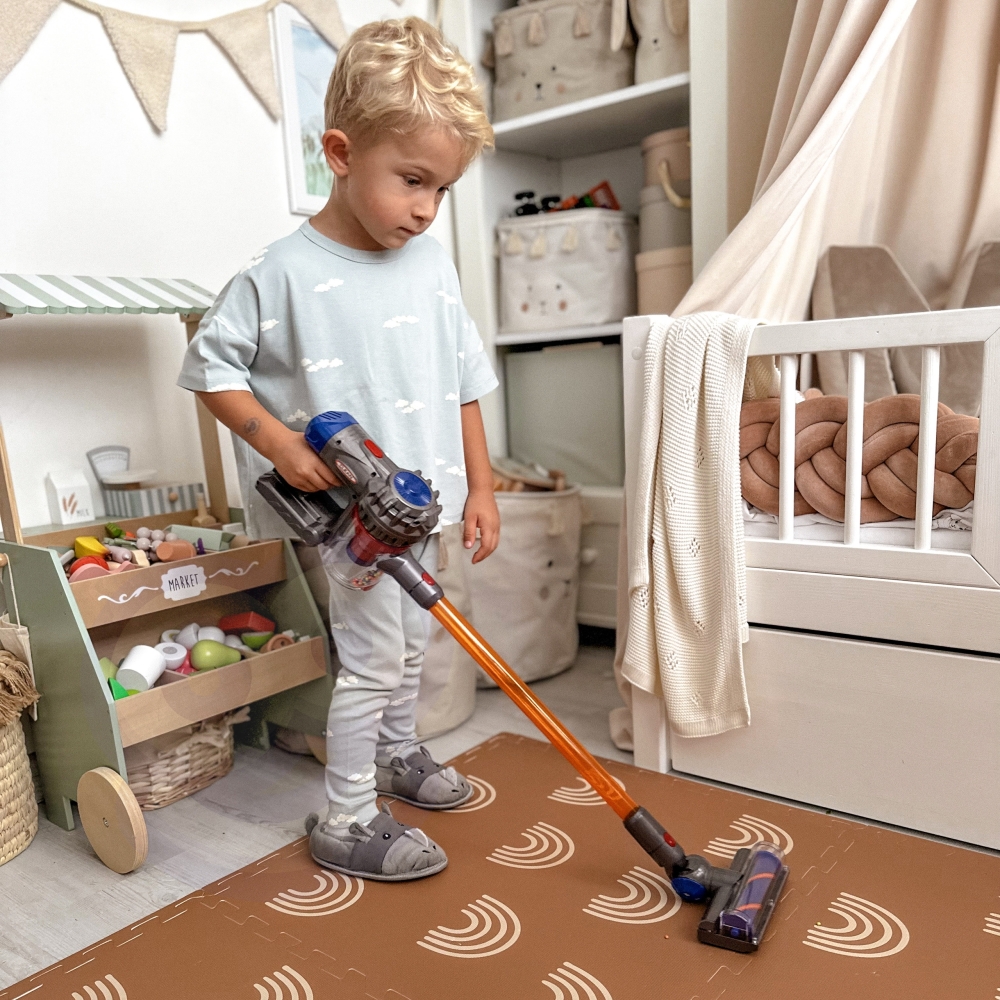 Interaktyvus vertikalusis dulkių siurblys vaikams WOOPIE 3-in-1 su siurbimo funkcija-Žaislai, Profesijos, buities žaislai, Buiti