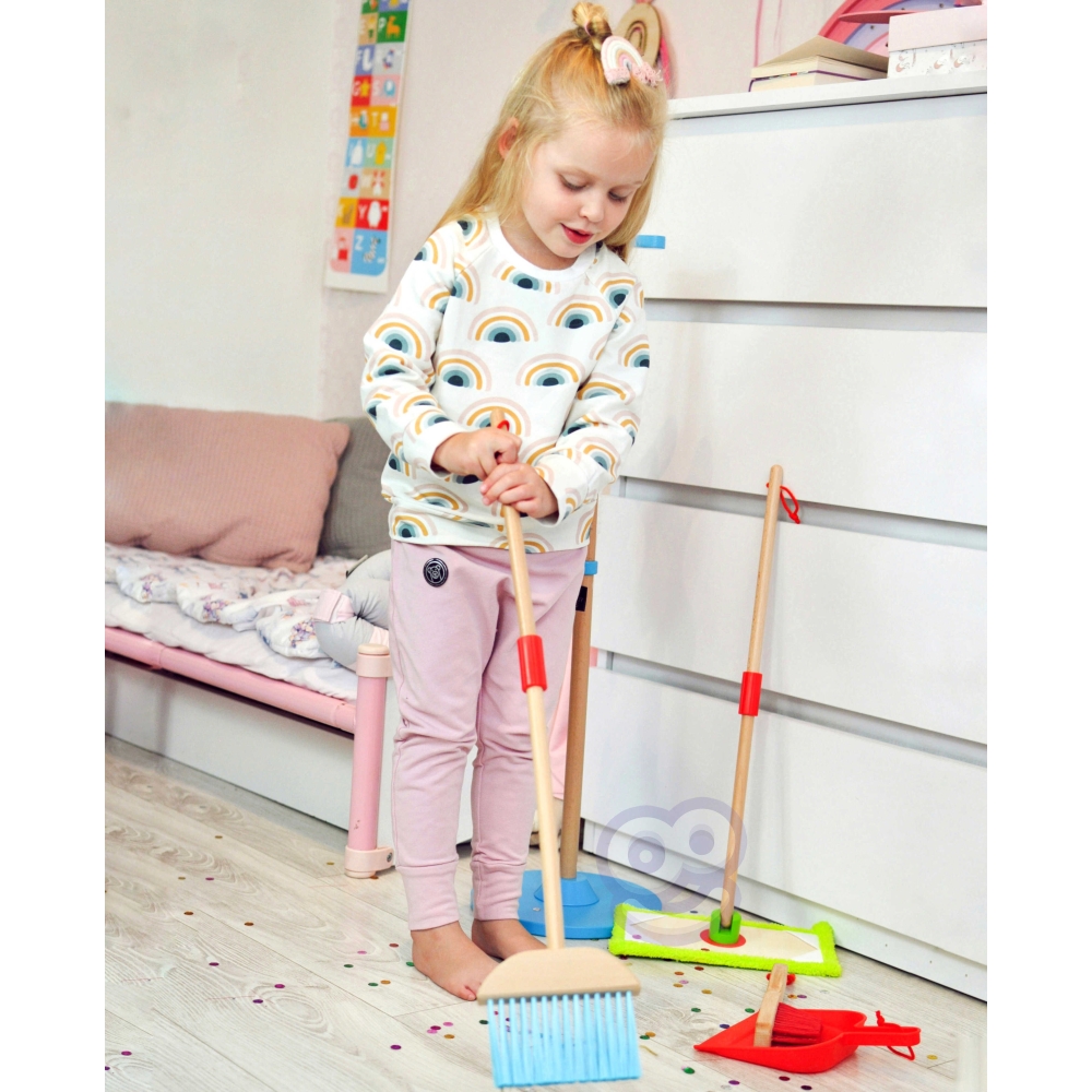 TOOKY TOY Drewniany Zestaw do Sprzątania dla Dzieci 6 el.					