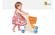 VIGA Wooden Shopping Cart