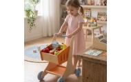 VIGA Wooden Shopping Cart