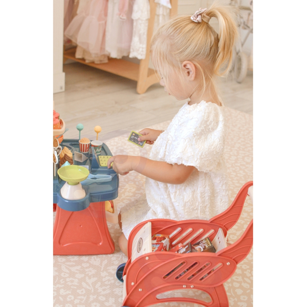 WOOPIE Shop Supermarket Shopping Cart Ice Cream Sweets + 40 Accs.