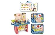 Prekybos centro rinkinys WOOPIE Shop: pirkinių krepšelis, ledai, saldainiai + 40 aksesuarų-Žaislai, Profesijos, buities žaislai,