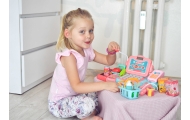 WOOPIE Kūdikių parduotuvė Kasos aparatas Skeneris Skalė Mikrofonas + 24 Acc.