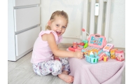 WOOPIE Kūdikių parduotuvė Kasos aparatas Skeneris Skalė Mikrofonas + 24 Acc.