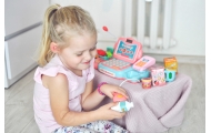 WOOPIE Kūdikių parduotuvė Kasos aparatas Skeneris Skalė Mikrofonas + 24 Acc.