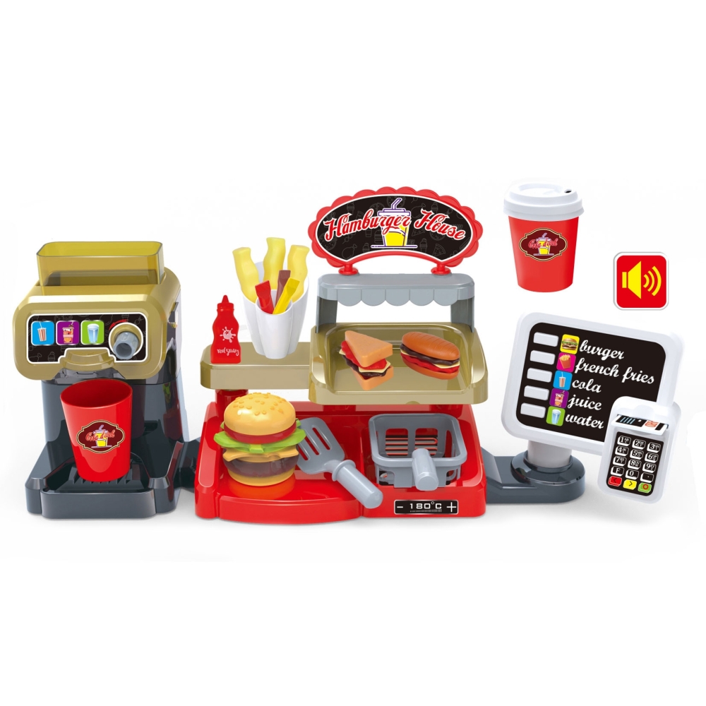 WOOPIE Fast Food XXL Sklep Restauracja Kasa + Dystrybutor Napojów					