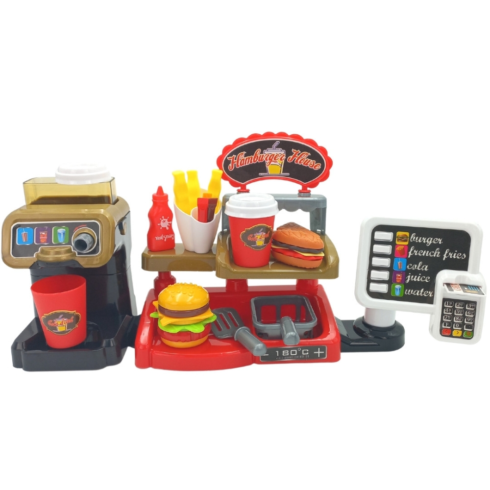WOOPIE Fast Food XXL Sklep Restauracja Kasa + Dystrybutor Napojów					