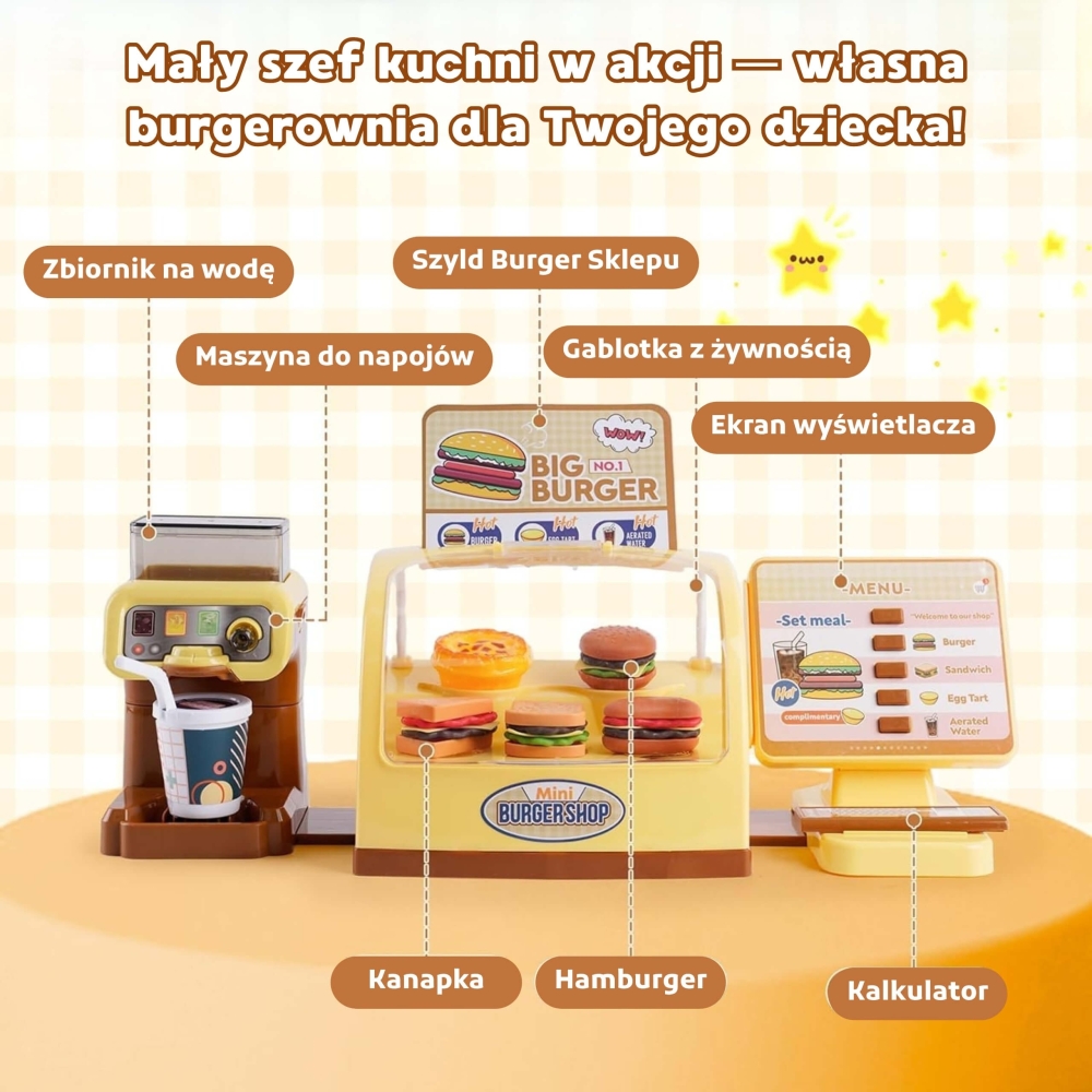 WOOPIE parduotuvė Greito maisto restoranas Mini mėsainių parduotuvė "BIG BURGER"