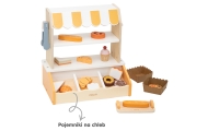 Medinė mini kepyklėlė su kepinių stendu VIGA, 16 vnt