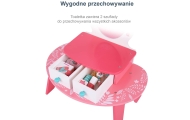 Medinis makiažo stalelis su veidrodžiu TOOKY TOY Rožinis-Žaislai, Profesijos, buities žaislai, Mediniai, Grožio žaislai-e-vaikas