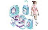 WOOPIE Dressing Table for Girls 2 in 1 Beauty Salon in a Suitcase