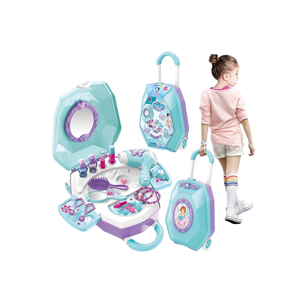 Kosmetinis staliukas lagamine WOOPIE 2-in-1-Žaislai, Profesijos, buities žaislai, Grožio žaislai-e-vaikas