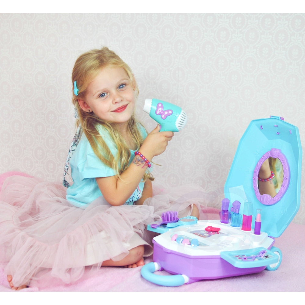 Kosmetinis staliukas lagamine WOOPIE 2-in-1-Žaislai, Profesijos, buities žaislai, Grožio žaislai-e-vaikas