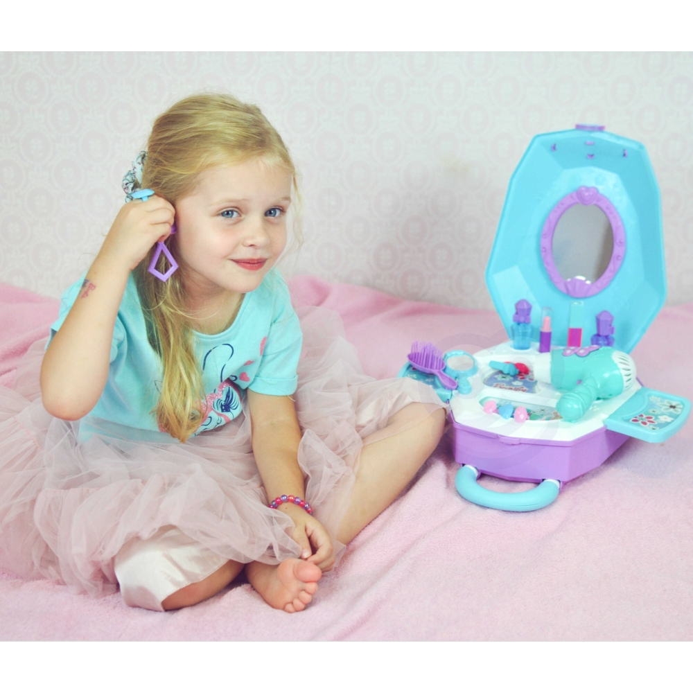 Kosmetinis staliukas lagamine WOOPIE 2-in-1-Žaislai, Profesijos, buities žaislai, Grožio žaislai-e-vaikas
