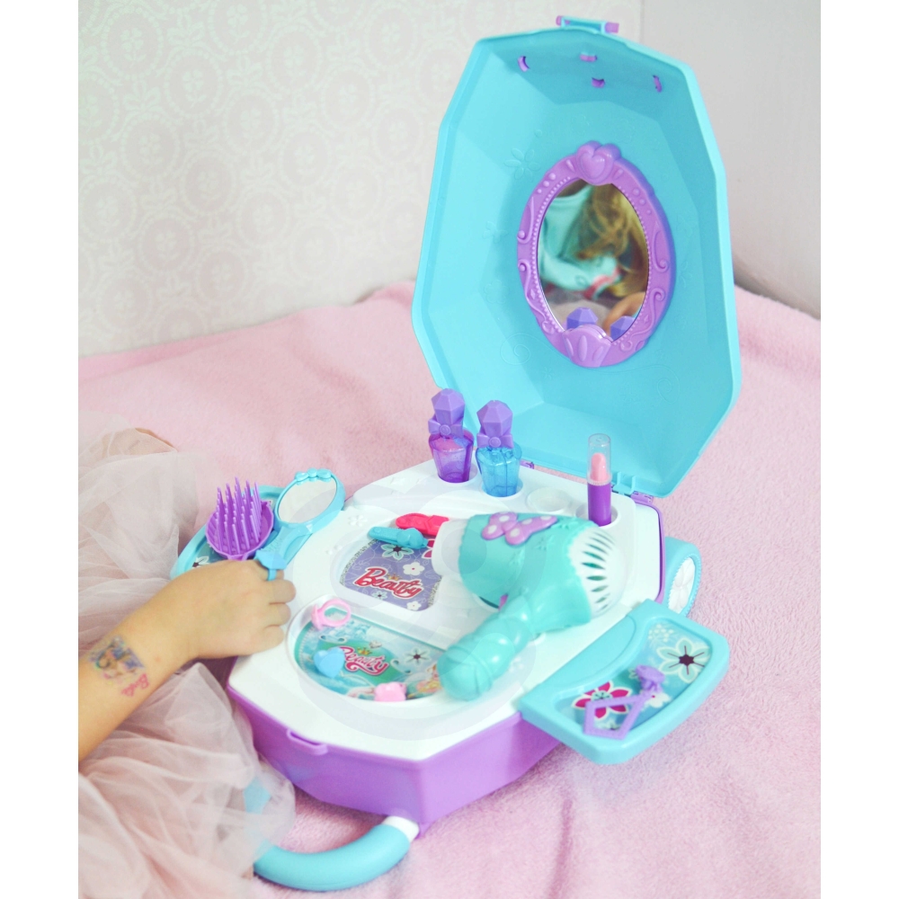 Kosmetinis staliukas lagamine WOOPIE 2-in-1-Žaislai, Profesijos, buities žaislai, Grožio žaislai-e-vaikas