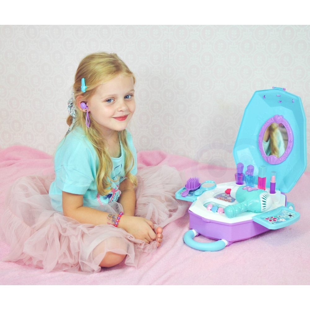 Kosmetinis staliukas lagamine WOOPIE 2-in-1-Žaislai, Profesijos, buities žaislai, Grožio žaislai-e-vaikas