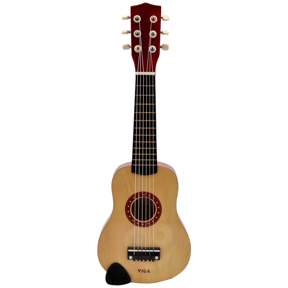 Medinė gitara vaikams Viga, natūralios spalvos, 21 colio, 6 stygų-Žaislai, Muzikiniai-e-vaikas