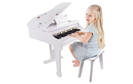 Didelis vaikiškas pianinas su kėde CLASSIC WORLD ir mokomąja knygele-Žaislai, Muzikiniai-e-vaikas