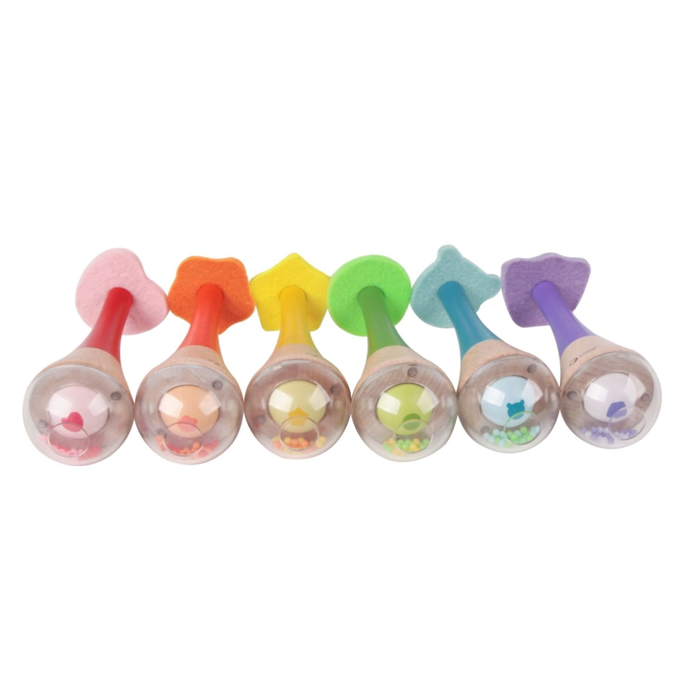 Medinis instrumentas CLASSIC WORLD Rattle 2in1 Rainbow Maracas 1 vnt-Žaislai, Kūdikiams, Žaislai mažyliams (iki 4 m.