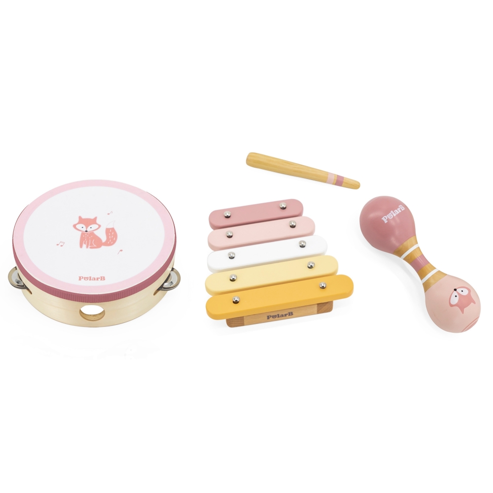 Muzikos instrumentų rinkinys VIGA PolarB rožinės spalvos-Žaislai, Kūdikiams, Žaislai mažyliams (iki 4 m.