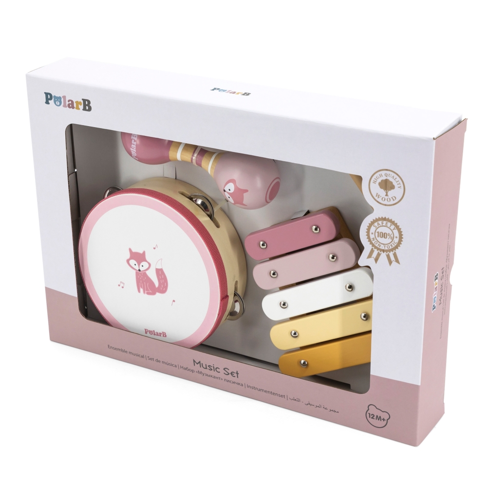 Muzikos instrumentų rinkinys VIGA PolarB rožinės spalvos-Žaislai, Kūdikiams, Žaislai mažyliams (iki 4 m.