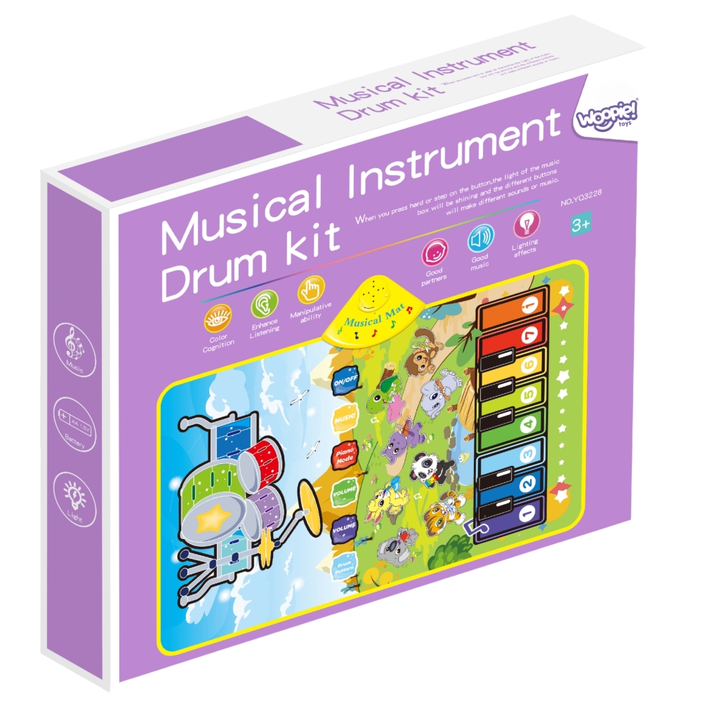 Interaktyvus muzikinis kilimėlis gyvūnai WOOPIE 2in1