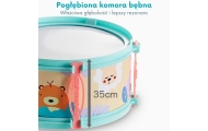 Mokomoji perkusija vaikams WOOPIE 5 būgnai, 1 lėkštė ir taburetė su gyvūnų tema-Žaislai, Muzikiniai-e-vaikas