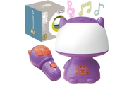 WOOPIE Multifunkcyjna Lampka RGB Głośnik Bluetooth Karaoke Modulator Głosu Karta SD AUX Fioletowa