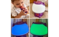 Daugiafunkcinis RGB garsiakalbis WOOPIE Bluetooth karaokė balso moduliatorius SD kortelė AUX, violetinė