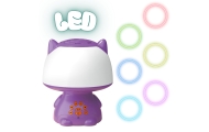 Daugiafunkcinis RGB garsiakalbis WOOPIE Bluetooth karaokė balso moduliatorius SD kortelė AUX, violetinė