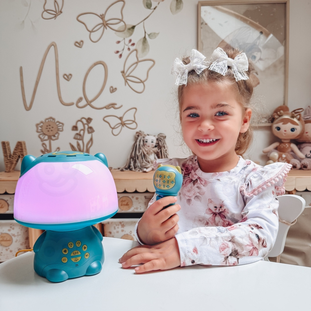 Daugiafunkcinis RGB garsiakalbis WOOPIE Bluetooth karaokė balso moduliatorius SD kortelė AUX, Turkio sp.