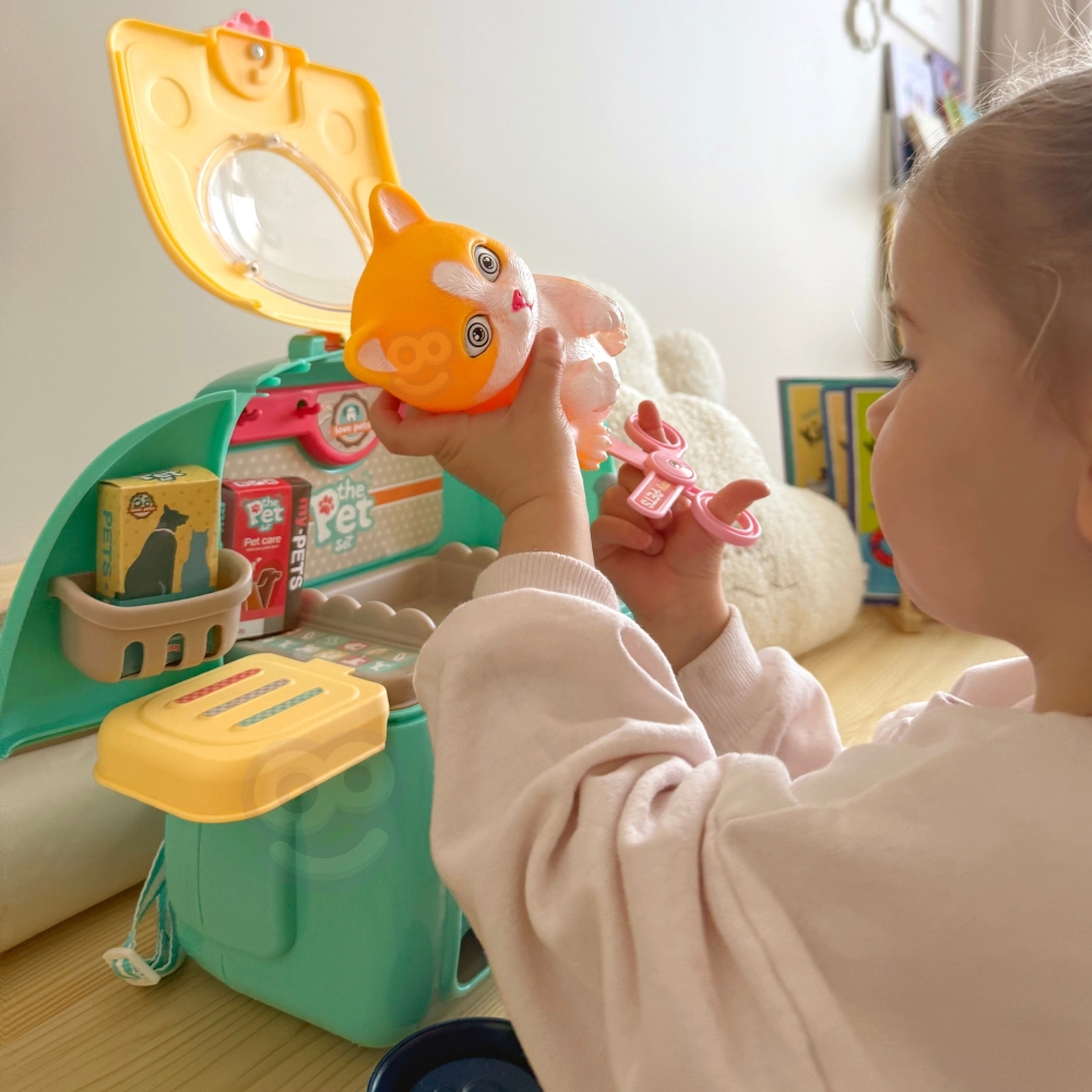 WOOPIE Kitten Nešiojamasis grožio salonas 2in1 kuprinėje Transporter