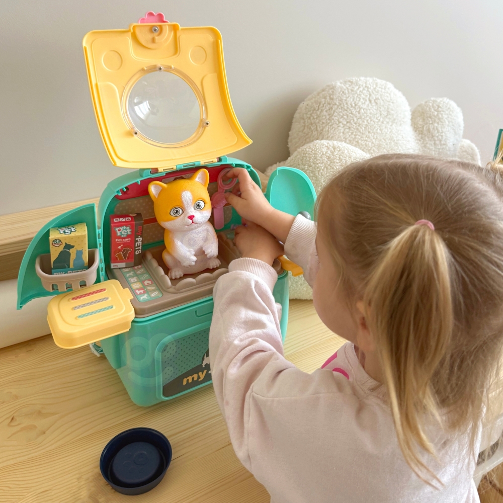 WOOPIE Kitten Nešiojamasis grožio salonas 2in1 kuprinėje Transporter
