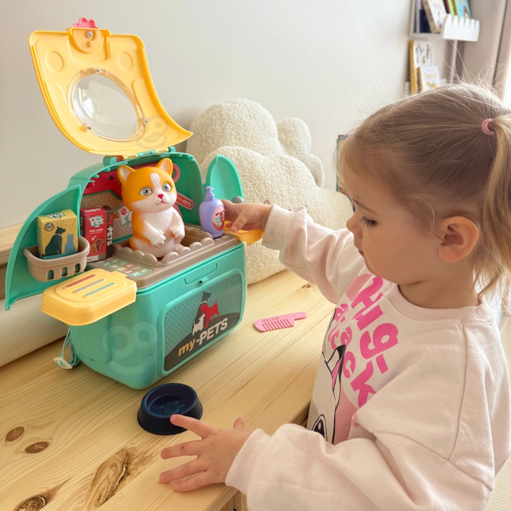 WOOPIE Kitten Nešiojamasis grožio salonas 2in1 kuprinėje Transporter