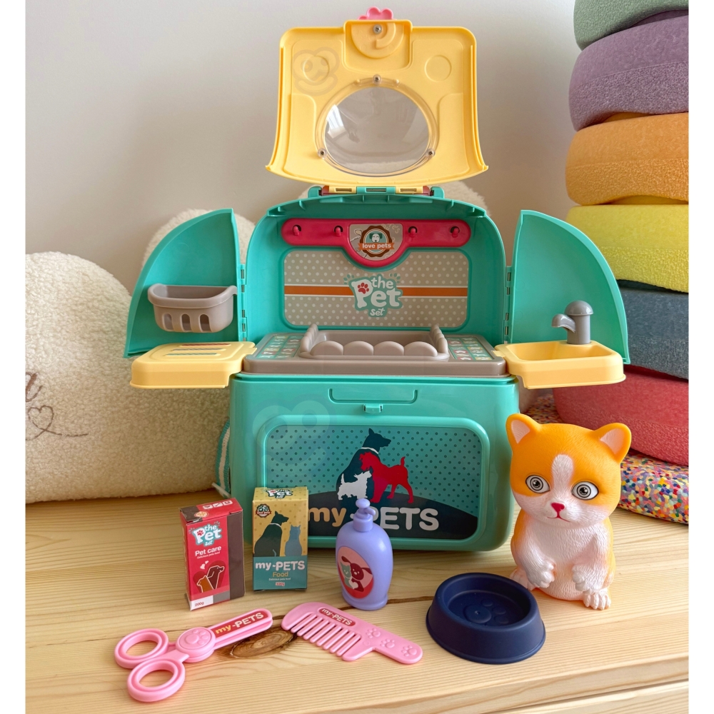 WOOPIE Kitten Nešiojamasis grožio salonas 2in1 kuprinėje Transporter