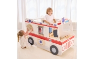 VIGA Large Wooden Ambulance Set Ambulance for Small Rescuers Accessories 25 pcs.					