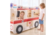VIGA Large Wooden Ambulance Set Ambulance for Small Rescuers Accessories 25 pcs.					
